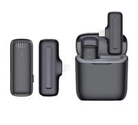 TeckeeTom Wireless Lavalier Microphone Compatible with iPhone iPad, Phone Lapel Mic for YouTube Video Recording Interview Tiktok Vlog Live Streaming, 3 Levels Noise Reduction, Plug-in