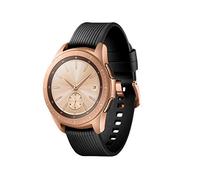 TECKMICO 10 Colors Galaxy Watch Bands,20mm Silicone Replacement Bands Compatible for Samsung Galaxy Watch 42mm with Rose Gold Watch Buckle,10 Colors for Women Men Gift (Black, Rose Gold Buckle)