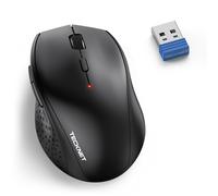 TECKNET 2.4G Classic Wireless Mouse for Laptop, 4800 DPI Optical Computer Mice with 6 Adjustable Levels, 30 Months Long Battery Life Cordless USB