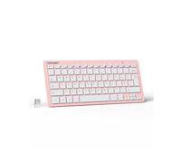 TECKNET 2.4G Wireless Keyboard For Windows/Chrome OS, UK Layout Compact Mini Keyboard, Small Silent Whisper-Quiet Keyboards with 12 months Battery