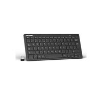 TECKNET 2.4G Wireless Keyboard For Windows/Chrome OS, UK Layout Compact Mini Keyboards, Small Silent Whisper-Quiet Keyboard with 12 months Battery