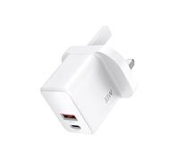 TECKNET 33W Fast Charger USB C,2-Port USB-C&USB-A USB Charger Plug UK Compatible with Samsung Galaxy S25/S24/S23/S22/S21& More[PPS Certified],iPhone 16/15/14 to 8,iPad Air/mini/pro,Pixel,HUAWEI