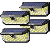 Tecknet 4200Lm 416 Led Solar Lights Outdoor Ip66 Waterproof Motion Sensor 300 Deg 3 Modes 4 Pack For Yard Patio Garage