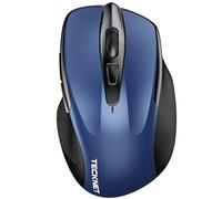 TECKNET 4800DPI Wireless Mouse, BT5.0/2.4G, 6 DPI, 30-Month Battery, BLue | Bluetooth mouse, 3-mode (BT5.0/3.0 & 2.4G), 6 Adjustable DPI, Silent Clicks, 30-month Battery, Ergonomic & Portable Design