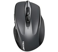 TECKNET 4800DPI Wireless Mouse, BT5.0/2.4G, 6DPI, 30-Month Battery, Grey