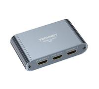 TECKNET 4K HDMI Switch, HDMI Splitter 3 in 1 out Support 4K@60HZ 3D 1080P 60fps, 10.2 Gbps, Aluminium HDmi Hub with Indicator Light For PS, Laptop, Xbox One, Blu-ray Player, DVD Player, TV and More