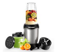 TECKNET 600W Smoothie and Food Blender with 2 Portable Cups, High Speed Food Blender for Shakes, Juices, Nut Butter, Stainless Steel Blades, Easy Clean, Multi-Function Personal Blender for Kitchen