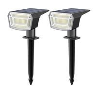 TECKNET 83 LED Solar Spot Lights Outdoor Garden, 2 Pack