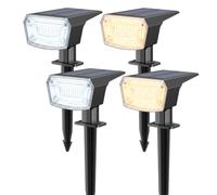 TECKNET 83 LED Solar Spot Lights Outdoor Garden, 4 Pack