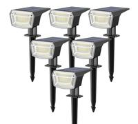 TECKNET 83 LED Solar Spot Lights Outdoor Garden, 6 Pack