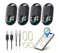TECKNET Air Tag Tracker 4 Pack, Rechargeable Item Finder for Apple Find My