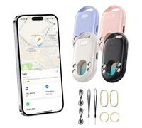 TECKNET Air Tag Tracker Item Finder-4 Packs Compatible with Apple Find My (iOS Only) Tracker Tag Supports USB C Charging IP67 Waterproof Finder for Cat Tracker Keys Wallet Luggage Suitcase