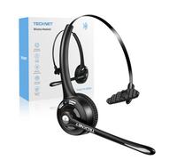 Tecknet Bluetooth Headset, Wireless On-Ear Headphones With Noise Canceling Mic For Trucker, Hands-Free With Mute Button