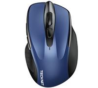TECKNET Bluetooth Mouse, 4800DPI Wireless Mouse Computer Silent Click USB Mice Bluetooth 3.0/5.0 and 2.4GHz Connectivity with 6 Adjustable DPI, 30