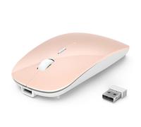 TECKNET Bluetooth Mouse, Slim Rechargeable Wireless Mouse with 4800/3200/2400/1600/1200/800 DPI, USB-C, 2.4G Receiver, Quiet Portable Mini Mouse for