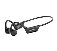 TECKNET Bone Conduction Headphones Bluetooth 6.0, Open Ear Headphones, IPX5 Waterproof Bluetooth Earphones Wireless, 10H Playtime Sports Earbuds for Running GYM Cycling Workout Hiking, Black