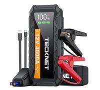 TECKNET Car Jump Starter Power Pack - 12V Cars Battery Booster 4000A UltraSafe Portable 20000mAh Car Starter Power Bank for All Gas or 8.5L Diesel with LED Flashlight, 10 Protection Functions