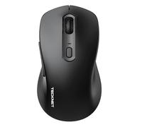 TECKNET Classic Wireless Mouse, Tri-Mode Bluetooth 5.0/3.0 & 2.4G Laptop Mouse Wireless, 4800DPI Optical Tracking with 6 Adjustable Levels, Cordless USB Silent Computer Mice for PC Mac Linux Chrome