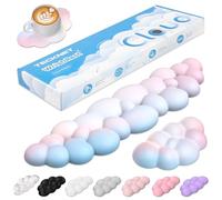 TECKNET Cloud Wrist Rest Keyboard Wrist Rest Set Wrist Support, Memory Foam & PU Leather, Cloud Keyboard Rest for Wrist Support and Arm Rest, Desk Cloud Wrist Pad for PC/Gaming/Hand Cushion/Computer