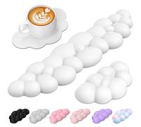 TECKNET Cloud Wrist Rest Keyboard Wrist Rest Set Wrist Support, Memory Foam & PU Leather, Cloud Keyboard Rest for Wrist Support and Arm Rest, Desk