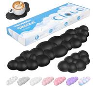 TECKNET Cloud Wrist Rest Keyboard Wrist Rest Set Wrist Support, Memory Foam & PU Leather, Cloud Keyboard Rest for Wrist Support and Arm Rest, Desk Cloud Wrist Pad for PC/Gaming/Hand Cushion/Computer