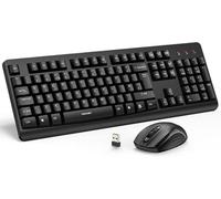 Tecknet Combo: Wireless Keyboard & Mouse, 2.4G, Ergonomic & Silent. Full-Size, Spill-Resistant, Uk Layout.