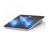 TECKNET Cooling Pad 12"-17" Laptop Cooler with 3 Ultra Quiet Fans at 1400RPM, Ergonomic Comfort Notebook Cooling Pad with 2 USB Ports, Light-weight Gaming Laptop Cooling Stand