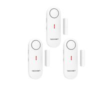 TECKNET Door Alarm Sensor, Window Alarms Sensors, 2-in-1 Alarm & Chime, 3-level Volume Control, Door Sensor for Home Security, Wireless Burglar Alarm