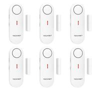 TECKNET Door Alarm Sensor, Window Alarm Sensors, 2-in-1 Alarm & Chime, 3-level Volume Control, Door Sensor Alarm for Home Security, Wireless Burglar Alarms for House, Shop, Office, Garage (6 PCS)