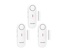 TECKNET Door Alarm Sensor, Window Alarms Sensors, 2-in-1 Alarm & Chime, 3-level Volume Control, Door Sensor for Home Security, Wireless Burglar Alarms for House, Shop, Office, Garage (3 PCS)