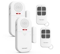 TECKNET Door Alarm with Remote when Opened for Home Security, 130dB Loud Sensor Alarm & 5 Adjustable Volume, 4 modes Alarm with Flashing LED, Easy to Install for Home, Garage, Apartment, Entry