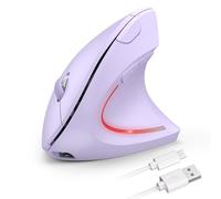 TECKNET Ergonomic Mouse, 2.4G Wireless Mouse Rechargeable, 4800 DPI Vertical Mouse 6-Button Silent Mice with 5 Adjustable Levels DPI, USB Receiver, Cordless Computer Optical Device for Laptop, PC, Mac
