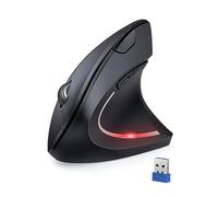 TECKNET Ergonomic Mouse, 4800DPI Wireless Vertical Mouse 6-Button Silent Mice with 5 Adjustable Levels DPI, USB Receiver, 2.4G Cordless Computer Mouse Optical Wireless Mouse for Laptop, PC, Mac