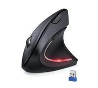 TECKNET Ergonomic Mouse, 4800DPI Wireless Vertical Mouse 6-Button Silent Mice with 5 Adjustable Levels DPI, USB Receiver, 2.4G Cordless Computer Mouse