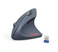 TECKNET Ergonomic Mouse, 4800DPI Wireless Vertical Mouse 6-Button Silent Mouse with 5 Adjustable Levels DPI, 24 Months Battery Life Optical Wireless Mouse for Laptop, PC, Mac (Grey)