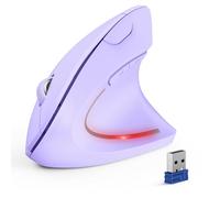 TECKNET Ergonomic Mouse, Wireless Bluetooth Vertical Mouse, 4800 DPI Silent Mouse with 6 Adjustable DPI Levels, 2.4GHz Optical Mouses, 6 Buttons Wireless Mouse for Laptop, Desktop, PC, MacBook