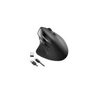 TECKNET Ergonomic Rechargeable Mouse, 2.4G Wireless Vertical Mouse with 5 Adjustable DPI (800/1200/1600/2000/2400) for Computer, Laptop, Black