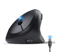TECKNET Ergonomic Wireless Mouse, Vertical Bluetooth Mouse Rechargeable (Tri-Mode: BT5.0/BT3.0+2.4G), 4800DPI Slient Mouse with 6 Adjustable DPI, 6-Button Cordless Mouse for Laptop, PC, Mac
