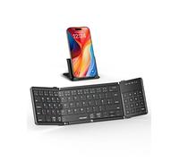 TECKNET Foldable Bluetooth Keyboard, Pocket Size Portable Travel Mini Wireless Keyboard with Touchpad & Numeric Keypad, Rechargeable Keyboards UK layout for Android, iOS, Windows, PC,Tablet,Phone,iPad