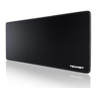 TECKNET Gaming Mouse Mat, 900x400x3mm Large Mouse Pad, Extended Waterproof Mousepad, Non-Slip Rubber Base-Smooth Cloth Surface-Compatible with Laser and Optical Mouse-Black