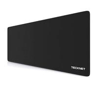TECKNET Gaming Mouse Mat, 900x400x3mm Large Mouse Pad, Extended Waterproof Mousepad, Non-Slip Rubber Base-Smooth Cloth Surface-Compatible with Laser and Optical Mouse-Black