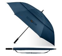 TECKNET Golf Umbrella Large 68 Inch, Windproof Strong Double Canopy Vented, Automatic Open with EVA Grip, Outdoor Sun, Rain, Wind Protection Stick Umbrellas, Blue
