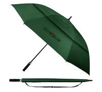 TECKNET Golf Umbrella Large 68 Inch, Windproof Strong Double Canopy Vented, Automatic Open with EVA Grip, Outdoor Sun, Rain, Wind Protection Stick Umbrellas, Green