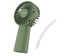 TECKNET Handheld Fan Rechargeable, 5000mAh Portable Desk Fan with LED Battery Indicator, 5 Speeds & 16H Working Time, Foldable Small USB Fan Personal Hand Fan for Home Office Outdoor Travel