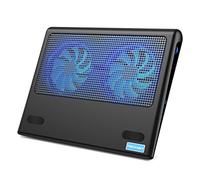 TECKNET Laptop Cooling Pad, 12"-16" Laptop Cooler with 2 Quiet Fans, Ergonomic Comfort Gaming Laptop Cooling Stand, Speed Adjustable Cooling Pad
