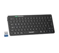 TECKNET Mini Wireless Keyboard, 2.4GHz Compact Keyboard, Portable UK Layout Small Keyboards, Ultra Slim USB Keyboards Wireless for Computer Laptop wi