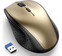 Tecknet Mouse: 4800 Dpi, 6 Levels, 30-Month Battery. 2.4G Silent Usb For Laptop/pc. Gold.