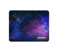 TECKNET Mouse Mat 270 x 210 x 3 mm Gaming Mouse Pad, Non-Slip Rubber Base, Waterproof Surface, Stitched Edges Mouse pad, Compatible with Laser and Optical Mice