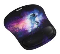 TECKNET Mouse Mat with Memory Foam Rest -Non-slip Rubber base- Special-Textured Water-Resistant Surface