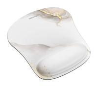 TECKNET Mouse Mat with Memory Foam Rest -Non-slip Rubber base- Special-Textured Water-Resistant Surface